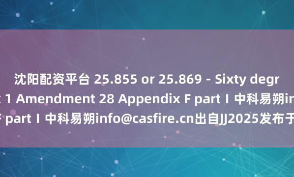 沈阳配资平台 25.855 or 25.869 - Sixty degree test CS-25 Book 1 Amendment 28 Appendix F partⅠ中科易朔info@casfire.cn出自JJ2025发布于：福建省